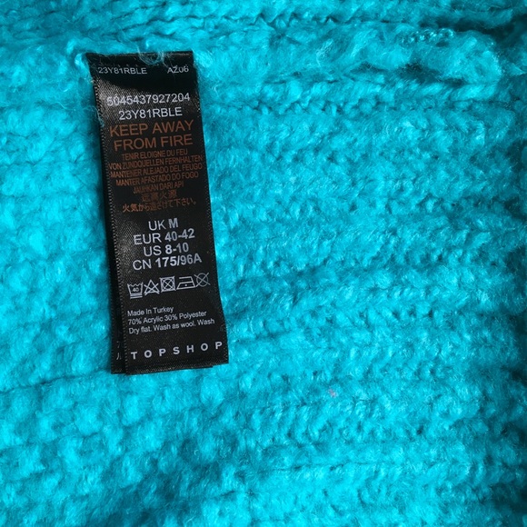 NWT Women's Topshop Mixed Stitch Roll Neck Sweater - Picture 7 of 8